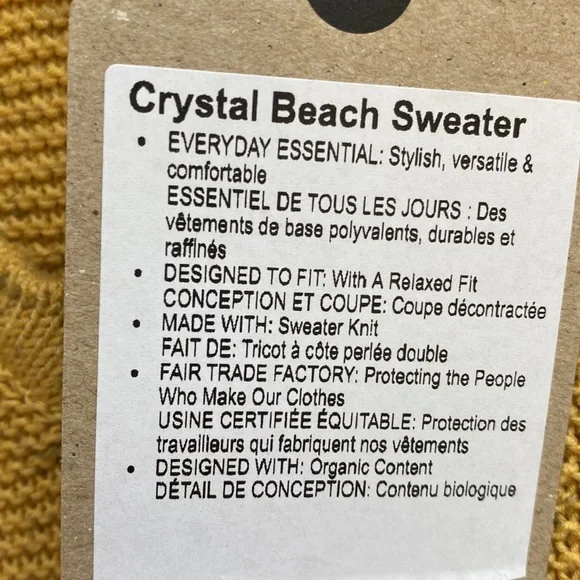 prAna Crystal Beach sweater size M Yellow and purple - Picture 8 of 12